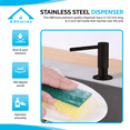 thumbnail image 6 of KBFmore 350 ml Round Stainless Steel Oil Rubbed Bronze Finish Kitchen Soap or Lotion Dispenser with 360 Degree Swivel Spout, 6 of 8