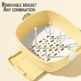thumbnail image 3 of Soluxeo Baby Bottle Drying Rack with Cover, Dustproof Portable Baby Bottle Storage Organizer with Removable Drain Tray, Yellow, 3 of 8