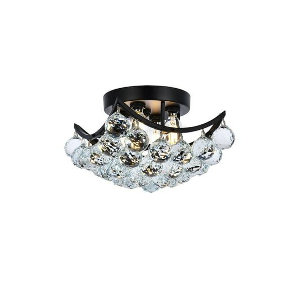 Corona 10 inch black flush mount