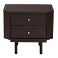 thumbnail image 3 of Mesa auxiliar Baxton Studio Norwood Espresso con 2 cajones de madera, 3 of 9