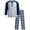 Grey Plaid, variant on Boys Pajamas Set Henley Sleep Shirt PJ Boys Pajama Pants Kids Sleepwear 2 Piece