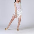 thumbnail image 5 of XXWXYD Stage-Ready Latin Dance Set, Sequin Fringe Tassel Skirt & Sleeveless Top, Competition Dress with 4-Way Stretch Fabric, 5 of 8