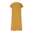 thumbnail image 5 of Meichang Linen Dresses for Women 2025 Casual Flowy V Neck Short Sleeve Maxi Dress Lightweight Summer Beach Vacation Clothes, 5 of 6