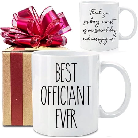 Wedding Officiant Mug, Funny Wedding Registry Mugs, Best Officiants Ever Gift from Couple, Bride Groom Thank You Mug Gifts for Wedding Day, Bridesmaid Gifts, Just Married Gift for Newlywed