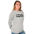 thumbnail image 3 of I Dream About Naps Lazy Day Plus Size Long Sleeve Graphic Tee Shirt Brisco Brands 2X, 3 of 5
