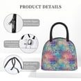 thumbnail image 4 of Balery blue pink colorful cracked texture Bolsa de Almuerzo para Mujeres, Caja de Almuerzo, Bolsa de Almuerzo Pequeña Impermeable, Tote de Almuerzo Reutilizable con Gran Capacidad, 4 of 6