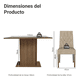 thumbnail image 3 of Juego de Comedor con Mesa y 4 Sillas Madesa Reale MI, 3 of 5