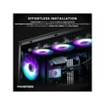 thumbnail image 2 of Phanteks Glacier One 360M25 G2 AIO Liquid CPU Cooler, Black, RGB Pump Cap Design, 3x Performance 120mm M25 G2 PWM RGB Fans, for Intel LGA 1700, 1851, 1200, 115x and AMD AM4/AM5 sockets, Black, 2 of 6