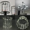 thumbnail image 2 of FSLiving 1-Pack 5.1" Industrial Black Metal Lamp Shades, Modern Replacement Rustic Elegant Crystal Lampshade for E26/E27 Living Room Bedroom Bathroom Wedding Centerpiece Event Party Lamp Fixtures, 2 of 6