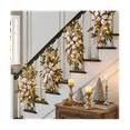 thumbnail image 2 of Guirlande de Noël pour Escaliers, Porte, Cheminée, Fenêtre, Décoration de Noël Intérieure Extérieure Rouge, 2 of 7