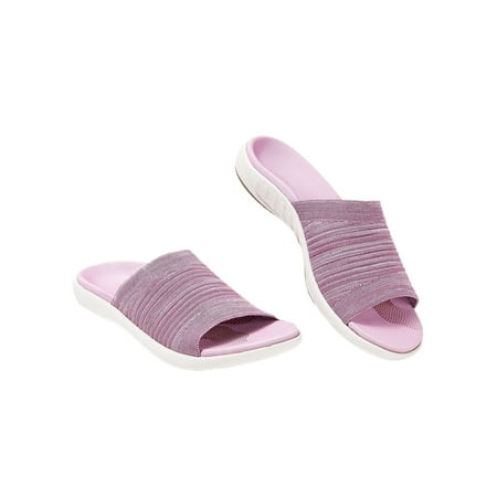 

Xavaria Womens Summer Slip On Flats Sandals Casual Comfy Beach Slides Slippers Outdoor Walking Shoes
