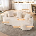thumbnail image 5 of Timbernest 67" Boneless Cloud Sofa, Curved Sofa With Deep Seat, Modern Chenille Modular Sofa for Small Space, Beige, 5 of 10