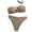 Light Brown, variant on Women's Bikini Sets Beaded Cut Out Crochet Knit Tropical Bathing Suits 2 Piece Swimsuits