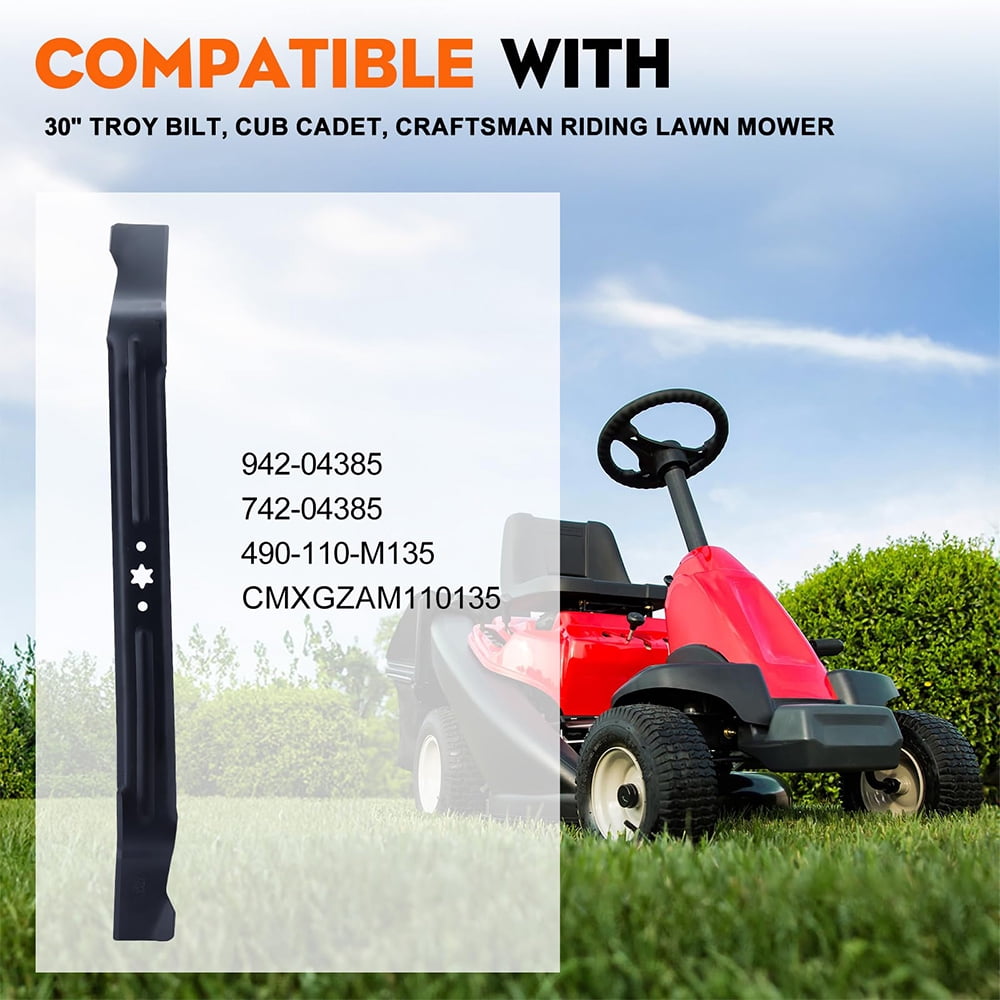 2 pcs  Blades 942-04385 742-04385 for Troy Bilt Craftsman 30 inch Deck Lawn Mower