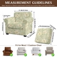 thumbnail image 7 of FKELYI Retro Lily Flower Print Stretch Armchair Slipcover 2 Pcs Couch Covers Anti-Dust Furniture Protector Washable Spandex Sofa Cover with Individual Cushion Cover, 7 of 7