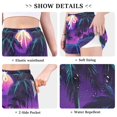 thumbnail image 6 of FORMRS Womens Swim Shorts Mesh Liner Quick Dry Casual Beach Board Bottom with Pockets, Sizes S-2XL, Green Digital Art, 6 of 9