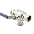 thumbnail image 5 of Ball Valve 304 Stainless Steel Sanitary Ball Valve 3 Three Way 1.5" 50.5mm Tri Clamp Ferrule Type For Water Oil Air Gas ,Easy to Operate, 5 of 6