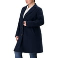 thumbnail image 5 of Agnes Orinda Women's Plus Size Coat Notched Lapel Single Breasted Long Winter Outerwear Coats with Pockets 4X Dark Blue, 5 of 8