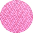 thumbnail image 1 of Ahgly Company Indoor Round Abstract Pink Modern Area Rugs, 8' Round, 1 of 4