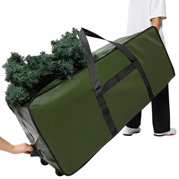 Bolsa de almacenamiento para árbol de Navidad HOMEST para árbol de 1.8/2.3 m verde