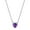 Purple, variant on 925 Sterling Silver August Birthstone Necklace, Hearts Love Pendant Peridot Heart Stone Birth Necklace