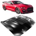 thumbnail image 2 of Ikon Motorsports Compatible with 18-23 Ford Mustang 2Dr GT500 Style Aluminum Front Hood - Black, 2 of 8