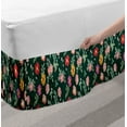 thumbnail image 2 of Floral Bed Skirt, Floral Composition of Vivid Color Spring Flowers and Buds on Pointilistic Background, Elastic Bedskirt Dust Ruffle Wrap Around for Bedding Decor, 4 Sizes, Multicolor, by Ambesonne, 2 of 2