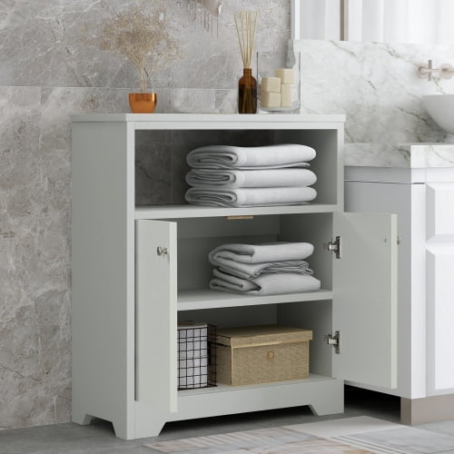 Louvre Tall White Bathroom Storage Cabinet – Rispa