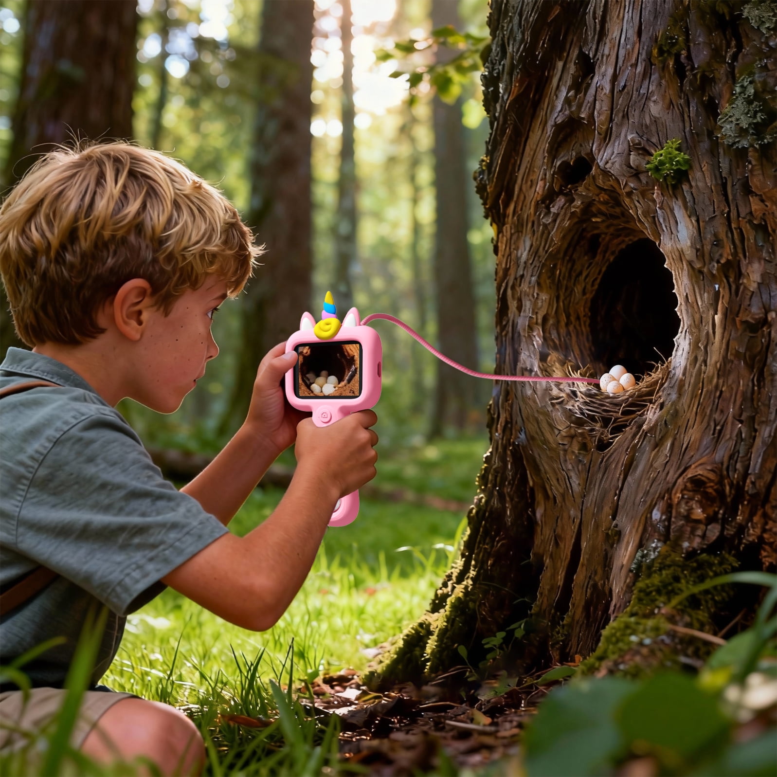 Kids Borescope Inspection Camera with Light | STEM Educational Toy for Outdoor Exploration | Birthday Gift for Boys & Girls Ages 4-12