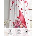 thumbnail image 6 of Valentine's Day Sheer Curtains 54 Inch Length 2 Panels Set for Living Room/Bedroom, Pink Love Gnomes Roses Romantic White Kitchen Curtains Grommet Semi-Sheer Curtains Window Treatments 42"x54"x2, 6 of 7