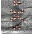 thumbnail image 1 of Soimoi Gray Cotton Cambric Fabric Bird Cage & Peony Floral Decor Fabric Printed BTY 58 Inch Wide, 1 of 3