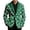 Green, variant on St. Patrick'S Day Saint Patrick'S Day Corduroy Jacket For Holiday Celebration Casual Wear Festive Print Design