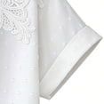thumbnail image 7 of ClodeEU Lace Long Sleeve Tee for Women ,Slim Fit Lace Shirt ,Going Out Trendy Top White,Womens Plus M, 7 of 7