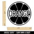 thumbnail image 2 of Orange Text with Image Flavor Scent Self-Inking Rubber Stamp Ink Stamper - Black Ink - Medium 1 Inch, 2 of 7