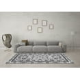 thumbnail image 3 of Ahgly Company Indoor Round Abstract Gray Modern Area Rugs, 3' Round, 3 of 4