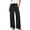 Black women wide leg pants with pockets a1, variant on Women Wide Leg Pants with Pockets Elastic Waist Casual Boho Lounge Trousers Solid High Waisted Long Flowy Beach Wear Travel Yoga Clothes, Beige S