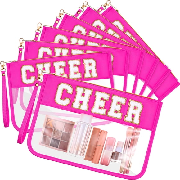Bolsa de cosméticos Kacctyen Cheer Rose Red, 6 unidades, para mujeres y niñas