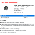 thumbnail image 2 of Blower Motor - Compatible with 1992 - 1997 Volvo 960 2.9L 6-Cylinder 1993 1994 1995 1996, 2 of 2