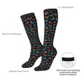 thumbnail image 4 of Fotbe Multicolored Butterflies Calcetas Divertidas Estampadas para Hombre y Mujer, Calcetas de Algodón hasta la Rodilla para Caminar, Correr, Enfermería y Embarazo, 4 of 6
