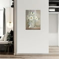 thumbnail image 3 of Daisy Bathroom Wall Decor Rustic Country Floral Pictures Wall Art Farmhouse White Flower Butterfly Bathroom Decor Canvas Print Painting Framed Modern Gallery Home Artwork for Bedroom Kitchen 12"x16", 3 of 6
