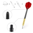 thumbnail image 3 of CUITING 100pcs Plastic Shafts Darts Accessories Stems Plastic Pole Rod with Standard 2BA Screw Thread (Black), 3 of 5
