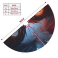 thumbnail image 2 of KLL 30" Christmas Tree Skirt Red And Blue Fire Cloud Dragon Xmas Tree Skirts Mat for New Year Xmas Holiday Party Indoor Outdoor Home Decoration, 2 of 5