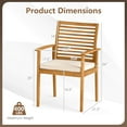 thumbnail image 3 of Costway Patio Dining Chairs Set of 2 with Removable Padded Cushion Slatted Backrest, 3 of 7