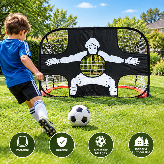 Foldable Pop Up & Portable Soccer Goal– Soccer Nets for Backyard, Kids Soccer Goal for Backyard, Park,Outdoor Training,Easy Assembly ,Great for Kids and Adults