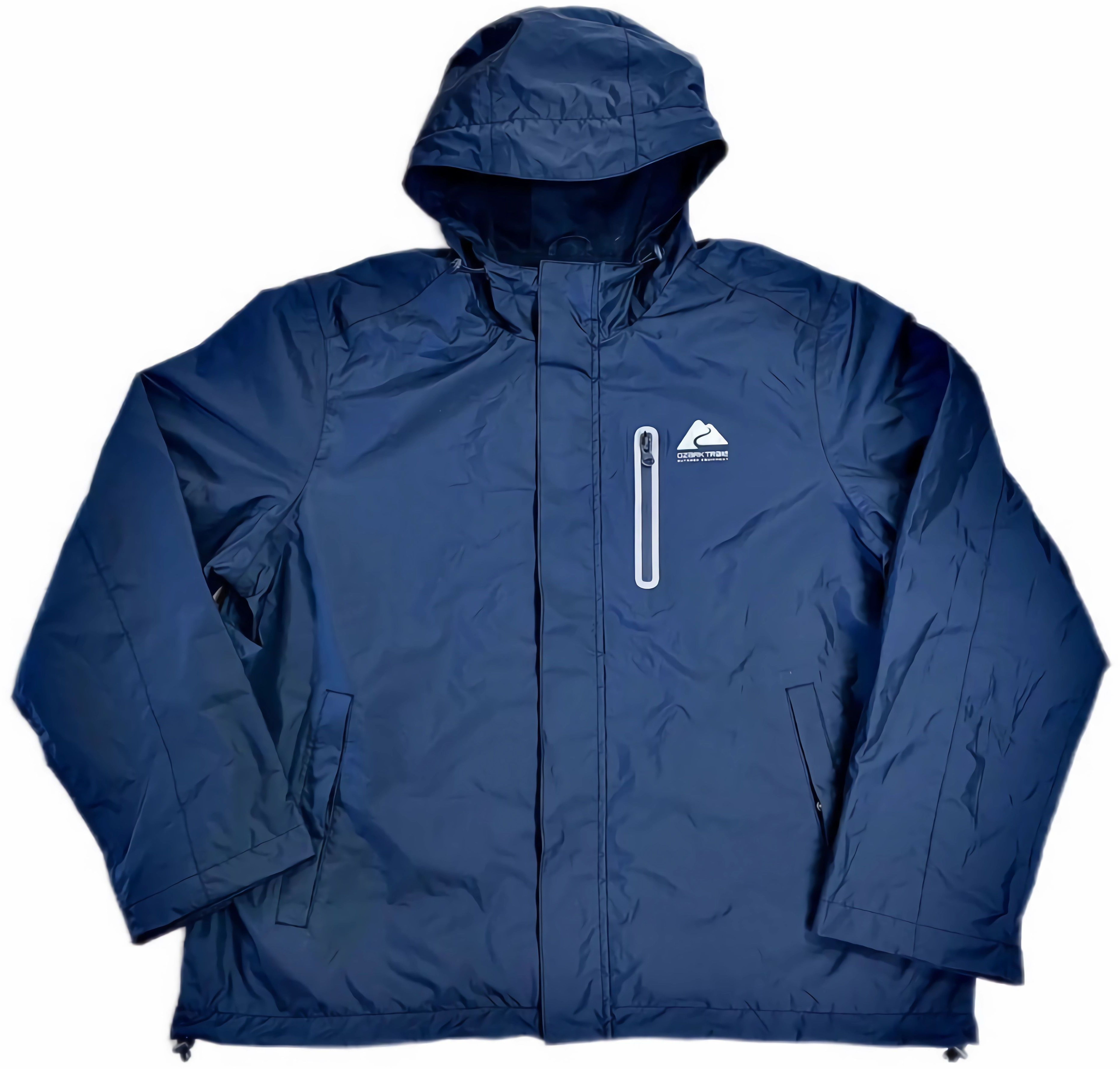 (2 pack) Adult Breathable Rain Jacket,Ozark Trail,Unisex,Set-in Long Sleeve,Clothing Size: XL/XXL (48-50), Polyester  Rain Jacket, Men's & Women's