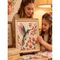 thumbnail image 2 of Beaded Embroidery Art Kit, Faux Crystal Pearl Rhinestone Handmade Painting for Home Wall Decor, Hummingbird Flower Pattern, 2 of 5