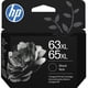 thumbnail image 1 of Cartucho de tinta HP 63XL 65XL negro de alto rendimiento, 1 of 9