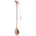 thumbnail image 2 of ORUYROP Long Spoon 7.4-Inch Leaf Handle Coffee Stirring Spoons, 10-Pieces Rose Gold Stainless Steel Teaspoons set, 2 of 7