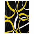 thumbnail image 7 of Modern Abstract Art Flannel Blanket for Bed,Travel and Camping, Yellow White Geometric Circle Super Soft Cozy Blanket for All Seasons 50"x60", 7 of 7