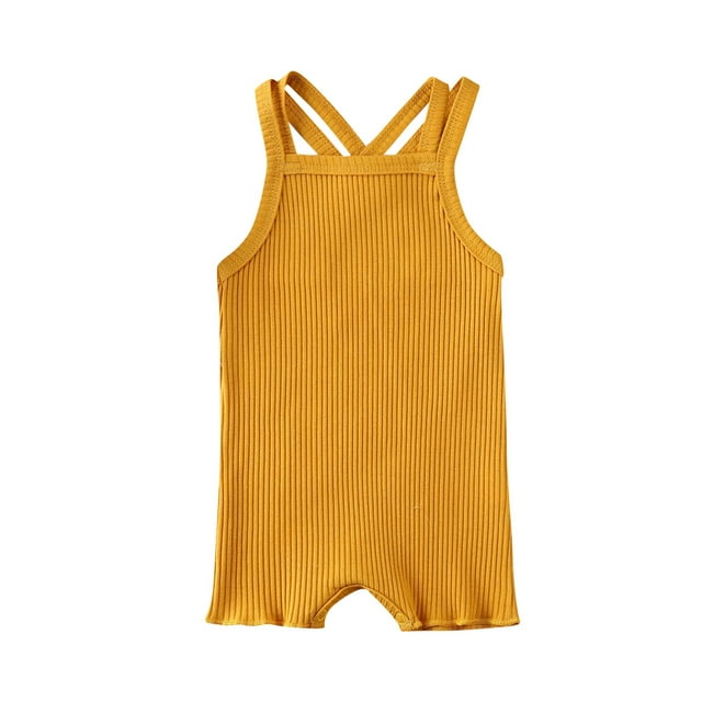 goowrom Baby Girl Bretelles Romper, Strip Vertical Casual Outwear Combinaison